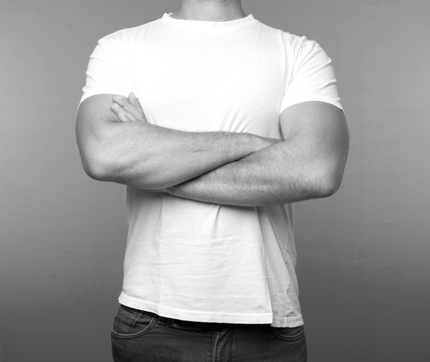 Man t in white shirt - Fotó, kép