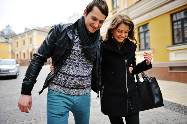 Young beautiful stylish couple - Foto, Imagem