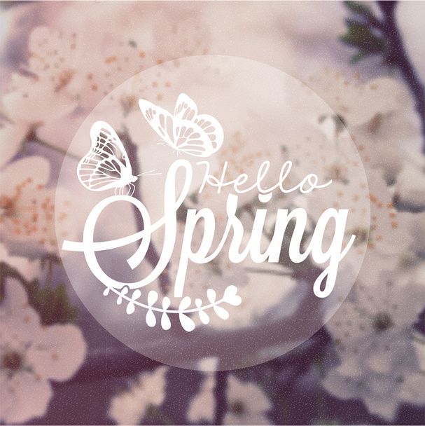Hello Spring Vintage Background - Φωτογραφία, εικόνα