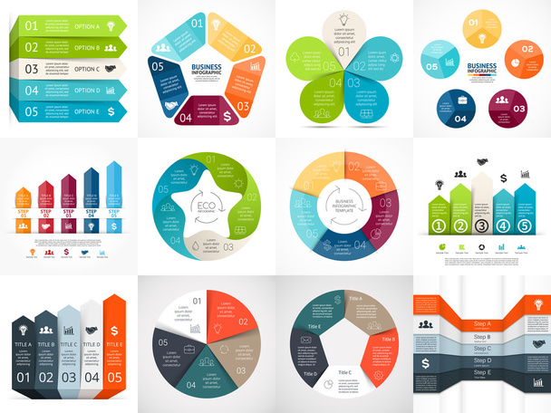 infographic templates set. - Vector, Image