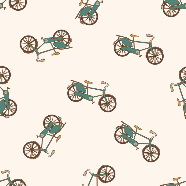 transportation bike , cartoon seamless pattern background - Vector, afbeelding