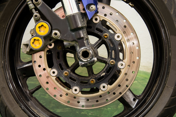 motorcycle wheel brake  - Photo, Image