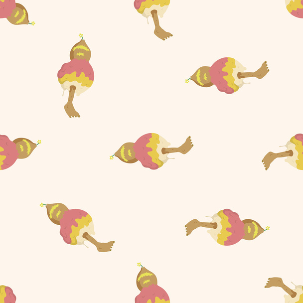 bizarre monster icon 10, cartoon seamless pattern background - Vector, Image