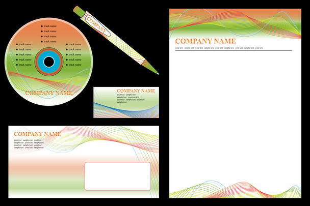 簡単なベクトル編集可能 - 企業の id テンプレート、ビジネス sta - ベクター画像