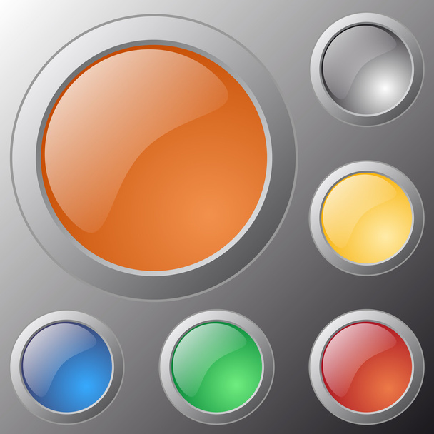 Vector glossy buttons for web applications. - Vector, Image