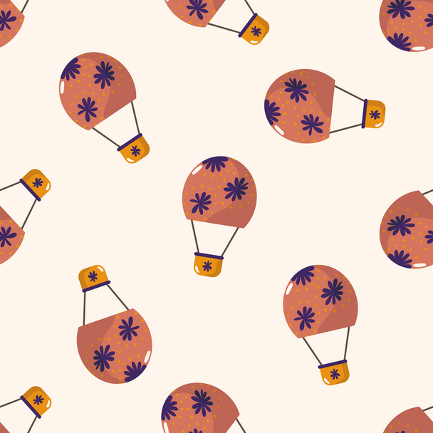style hot air ballon , cartoon seamless pattern background - Vecteur, image