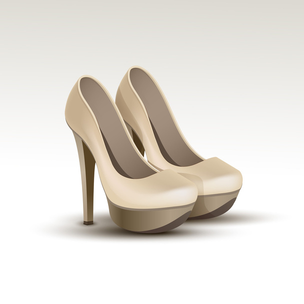 Vector Woman Fashion Shoes on High Heels - Vector, Image
