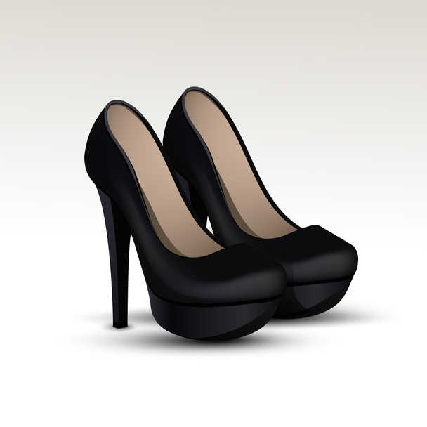 Векторная женская обувь на высоких каблуках
 - Вектор,изображение
