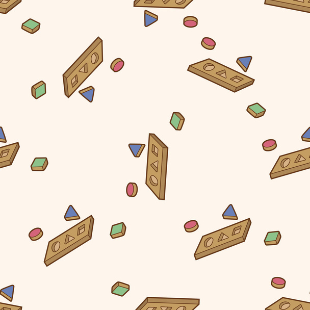 baby toy , cartoon seamless pattern background - Vecteur, image