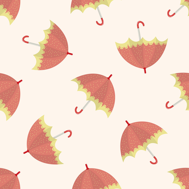Umbrella theme,emets , cartoon seamless pattern background - Vector, imagen