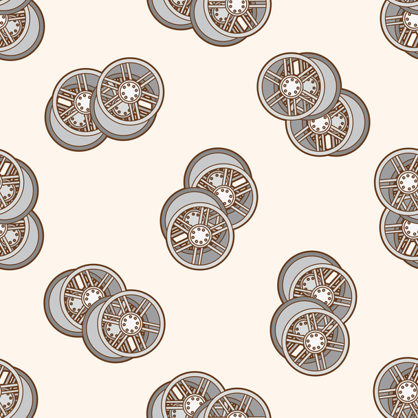 racing wheel , cartoon seamless pattern background - Διάνυσμα, εικόνα