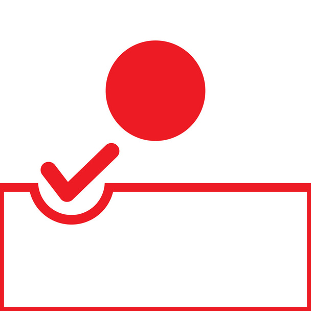 Voting symbol Japan flag - Vector, Image