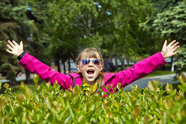 happy little girl in the park - Foto, imagen