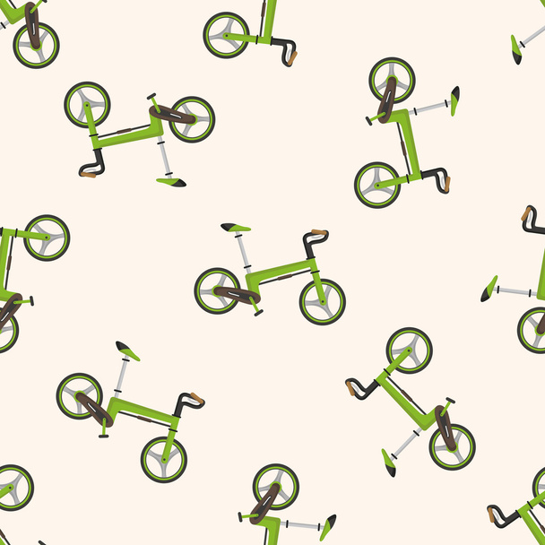 transportation bike , cartoon seamless pattern background - Wektor, obraz