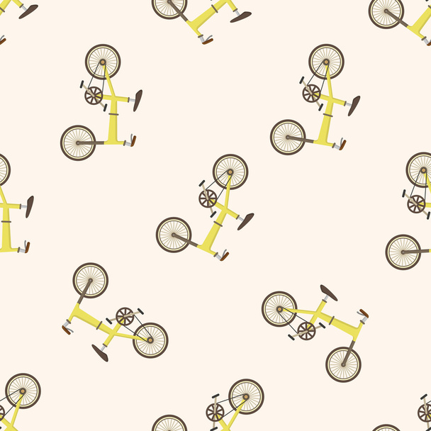 transportation bike , cartoon seamless pattern background - Vettoriali, immagini