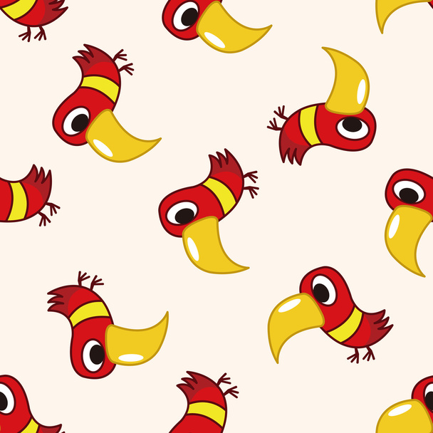 bird cartoon , cartoon seamless pattern background - Вектор, зображення
