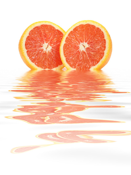 twee oranje helften - Foto, afbeelding