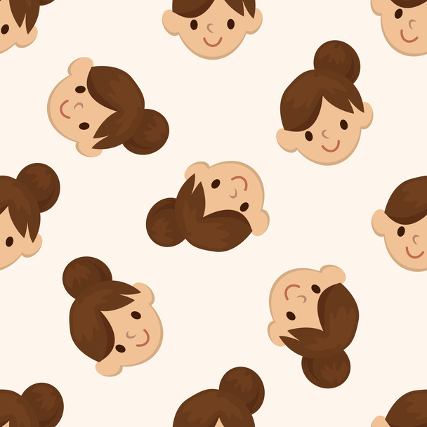 people character , cartoon seamless pattern background - Vector, afbeelding