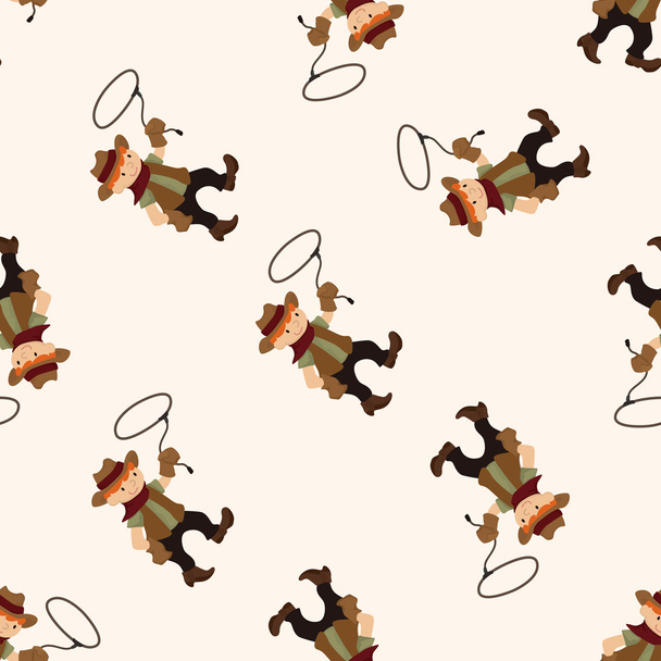cowboy , cartoon seamless pattern background - Vektori, kuva