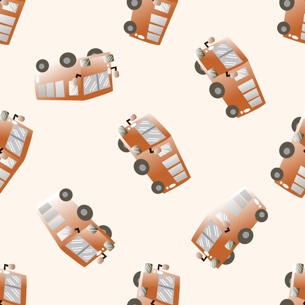 transportation car bus , cartoon seamless pattern background - Vecteur, image