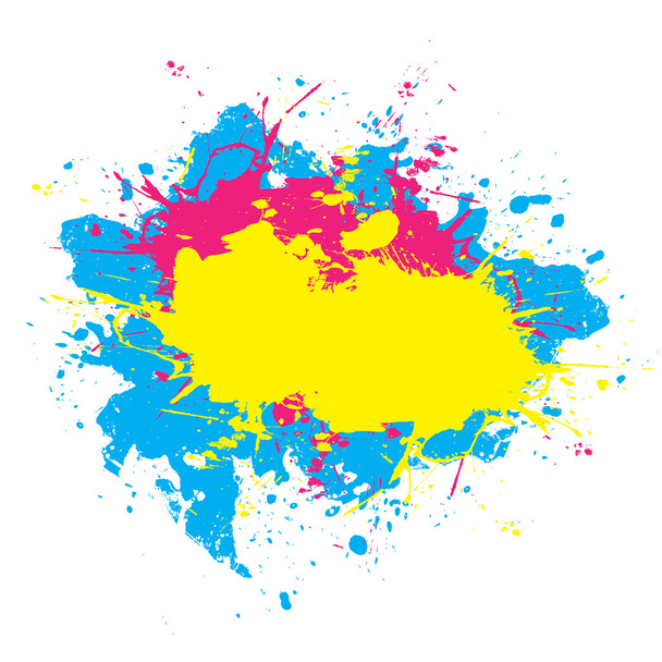 Pintura salpicada colorida
 - Vector, imagen