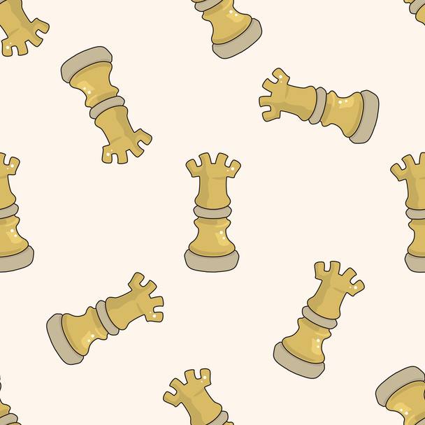chess , cartoon seamless pattern background - Vector, imagen