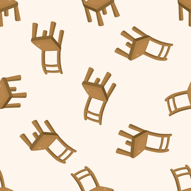 chair , cartoon seamless pattern background - Vektör, Görsel