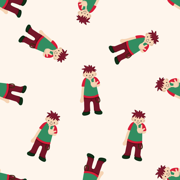 hip hop dancer , cartoon seamless pattern background - Vector, Imagen