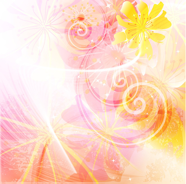 Colorful floral background, vector illustration - ベクター画像