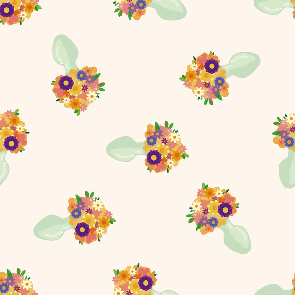 Flower pot , cartoon seamless pattern background - Vektör, Görsel
