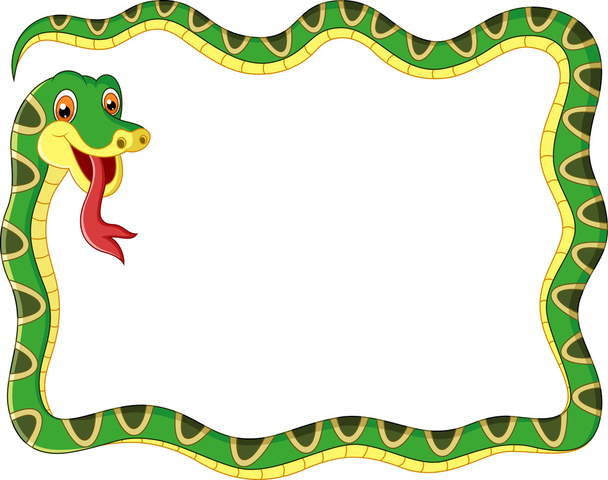 Kreslený had rámec - Vektor, obrázek
