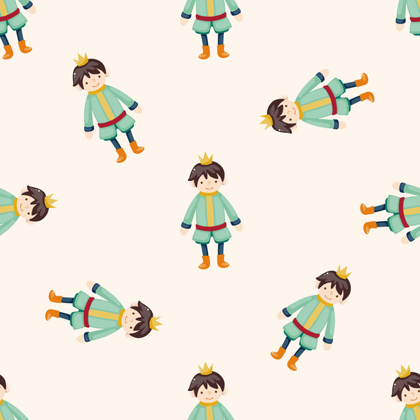 Royal theme prince , cartoon seamless pattern background - Vector, afbeelding