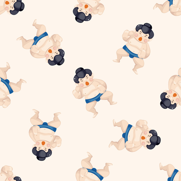 Sumo , cartoon seamless pattern background - Vektor, Bild