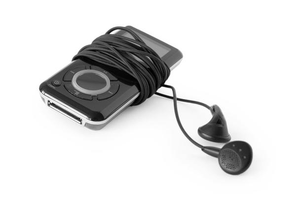 Mp3 player with earbuds - Photo, Image