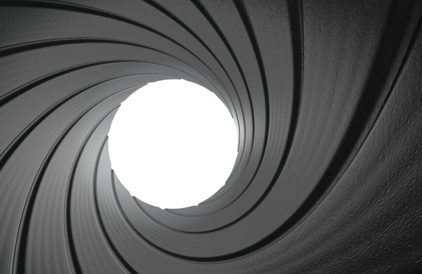 Gun barril interior espião fundo em 3D
 - Foto, Imagem