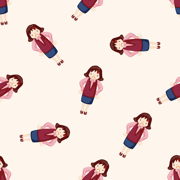 Office workers angry , cartoon seamless pattern background - Vetor, Imagem