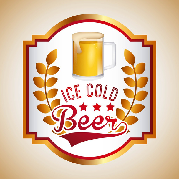 cold beer - Διάνυσμα, εικόνα