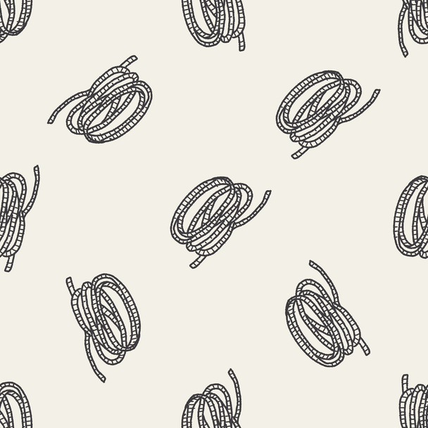 Rope doodle seamless pattern background - Vector, imagen