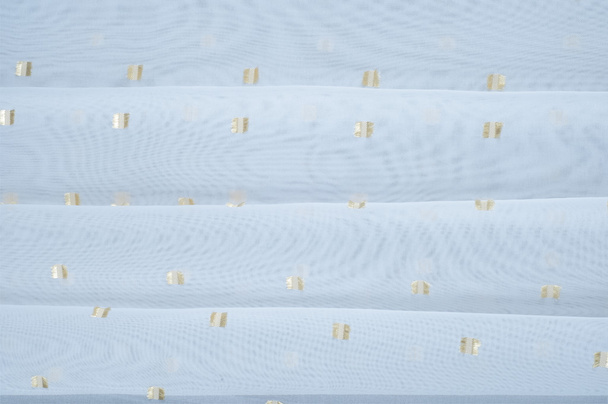 İpek kumaş dokusu, altın aksan ile beyaz - Fotoğraf, Görsel