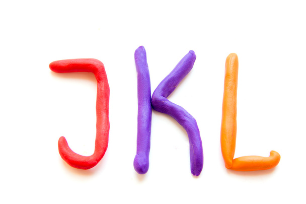 plasticine letters JKL - Foto, Bild