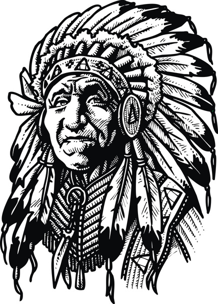old indian man  - Vector, Image