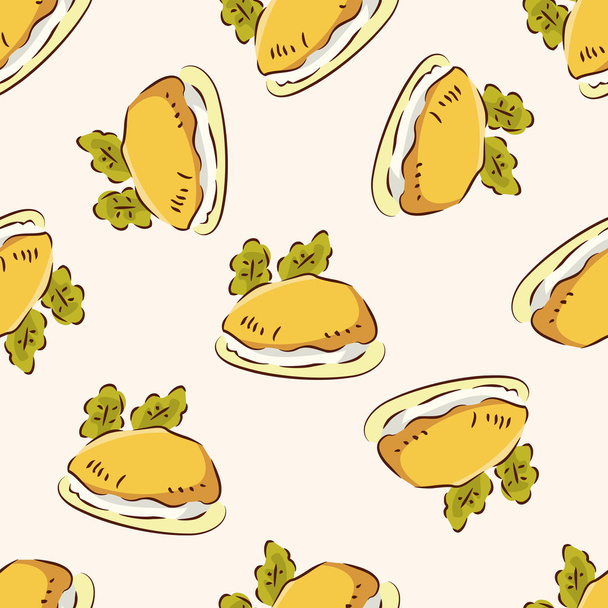 fast food icon,10,seamless pattern - Vector, Imagen