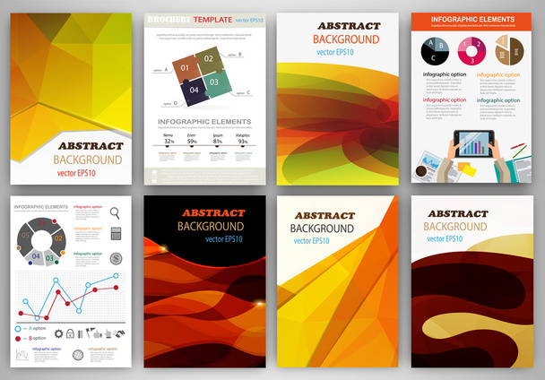 Orange creative backgrounds and abstract concept vector icons  - Vetor, Imagem