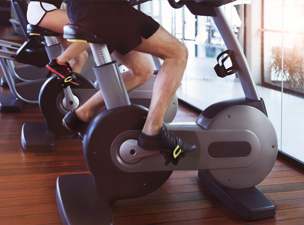 Healthy couple training on a treadmill  - Photo, Image