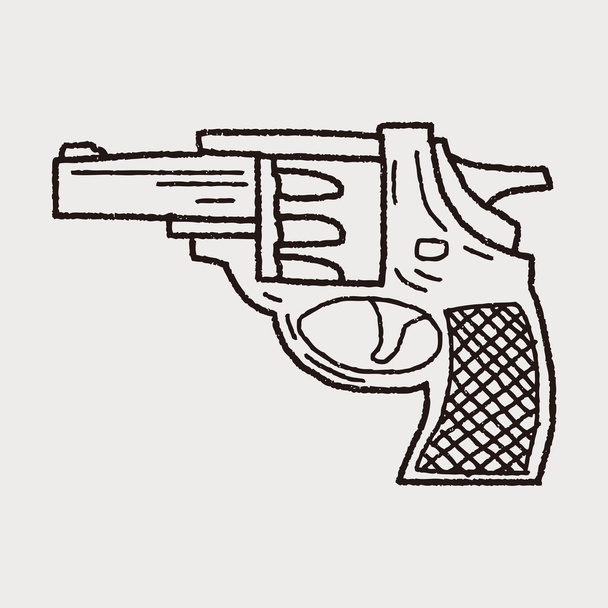 doodle όπλο - Διάνυσμα, εικόνα