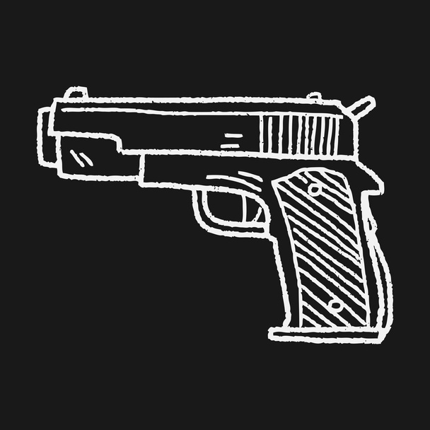 gun doodle - Vector, Image