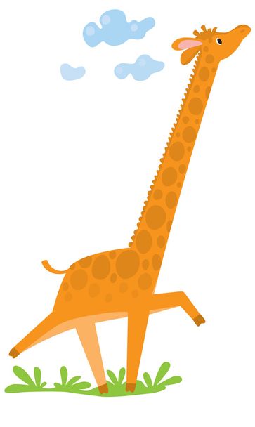 Смешной жираф
 - Вектор,изображение