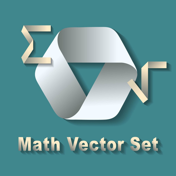 mobius strip, mathe set - eps10 vektorillustration - Vektor, Bild