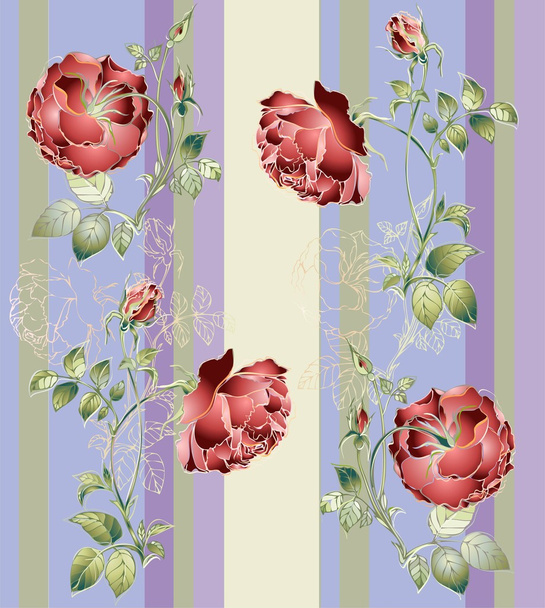 Seamless background from a flowers ornament, fashionable modern wallpaper o - Vetor, Imagem