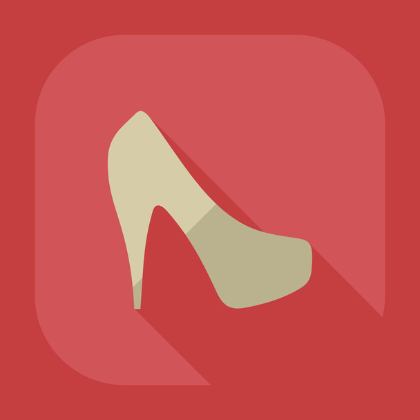 Flat modern design with shadow icon womens shoes - Vektor, Bild